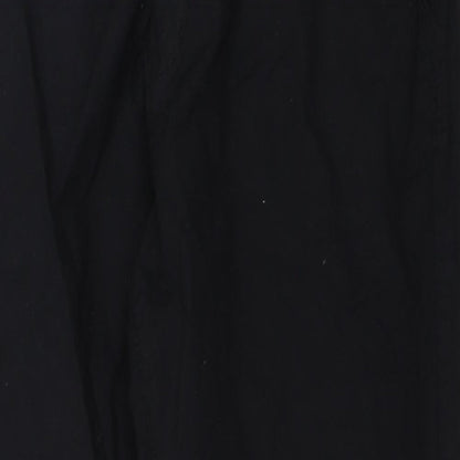 Womens UK Size 44 H&M Regular Fit Capri Black Trousers