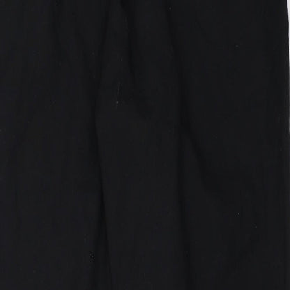 Womens UK Size 44 H&M Regular Fit Capri Black Trousers