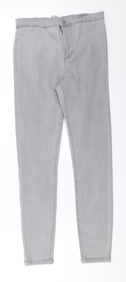 Primark Womens Grey   Skinny Jeans Size 12 L28.5 in