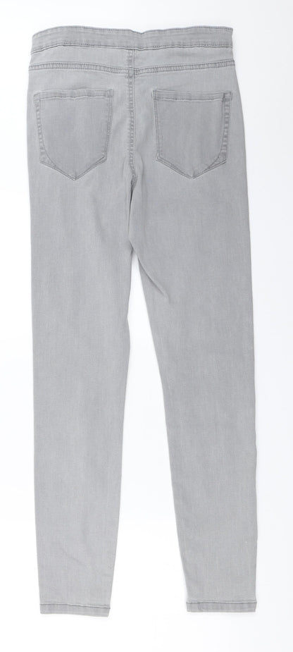 Primark Womens Grey   Skinny Jeans Size 12 L28.5 in