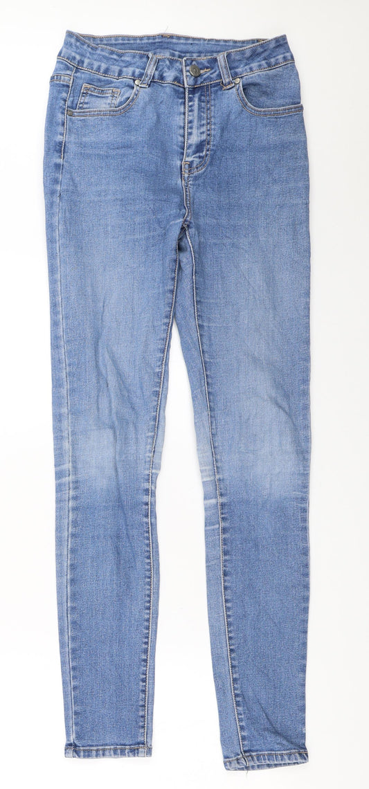 Womens UK Size 28 in Preworn Regular Fit Skinny Blue Jeans