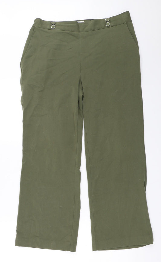 Womens UK Size 12 Anna Rose Regular Fit  Green Trousers