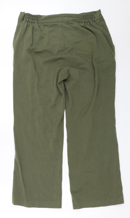 Womens UK Size 12 Anna Rose Regular Fit  Green Trousers