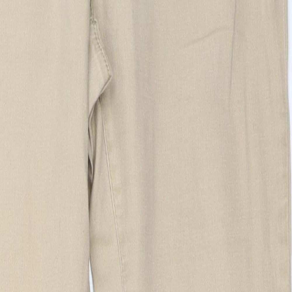 Womens UK Size 28 in H&M Regular Fit Capri Beige Trousers