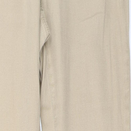 Womens UK Size 28 in H&M Regular Fit Capri Beige Trousers