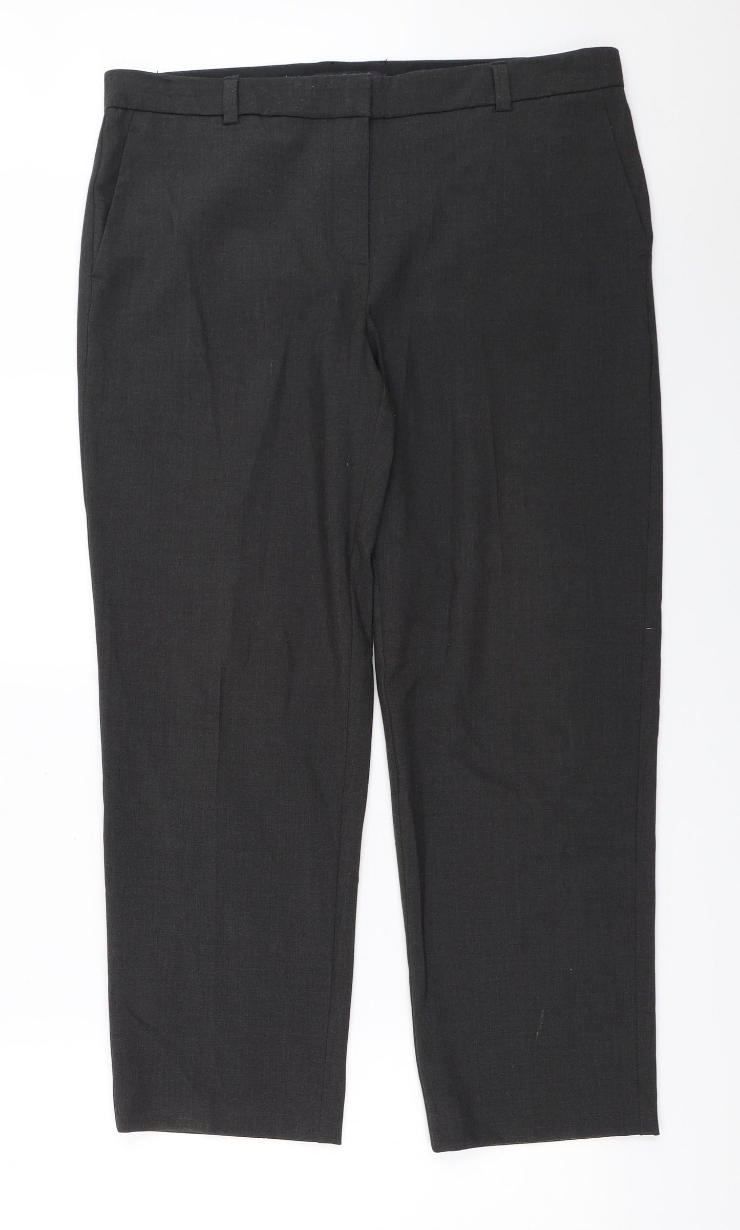 Womens UK Size 14 Marks and Spencer Regular Fit  Grey Trousers