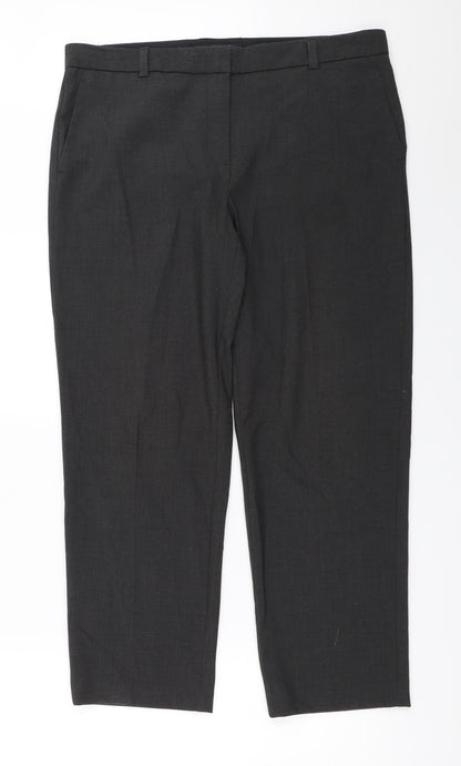 Womens UK Size 14 Marks and Spencer Regular Fit  Grey Trousers
