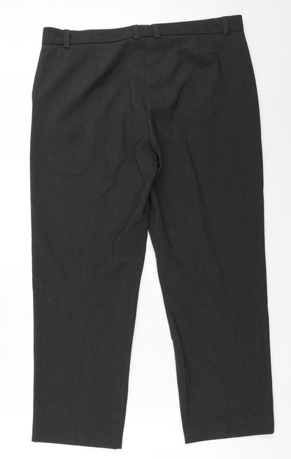 Womens UK Size 14 Marks and Spencer Regular Fit  Grey Trousers