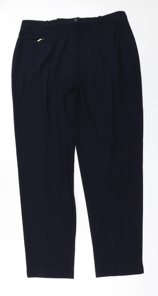 Womens UK Size 32 in Preworn Regular Fit  Blue Trousers