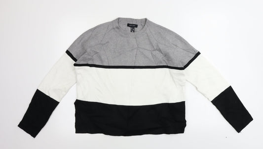 Womens UK Size M New Look Grey Pullover Jumper