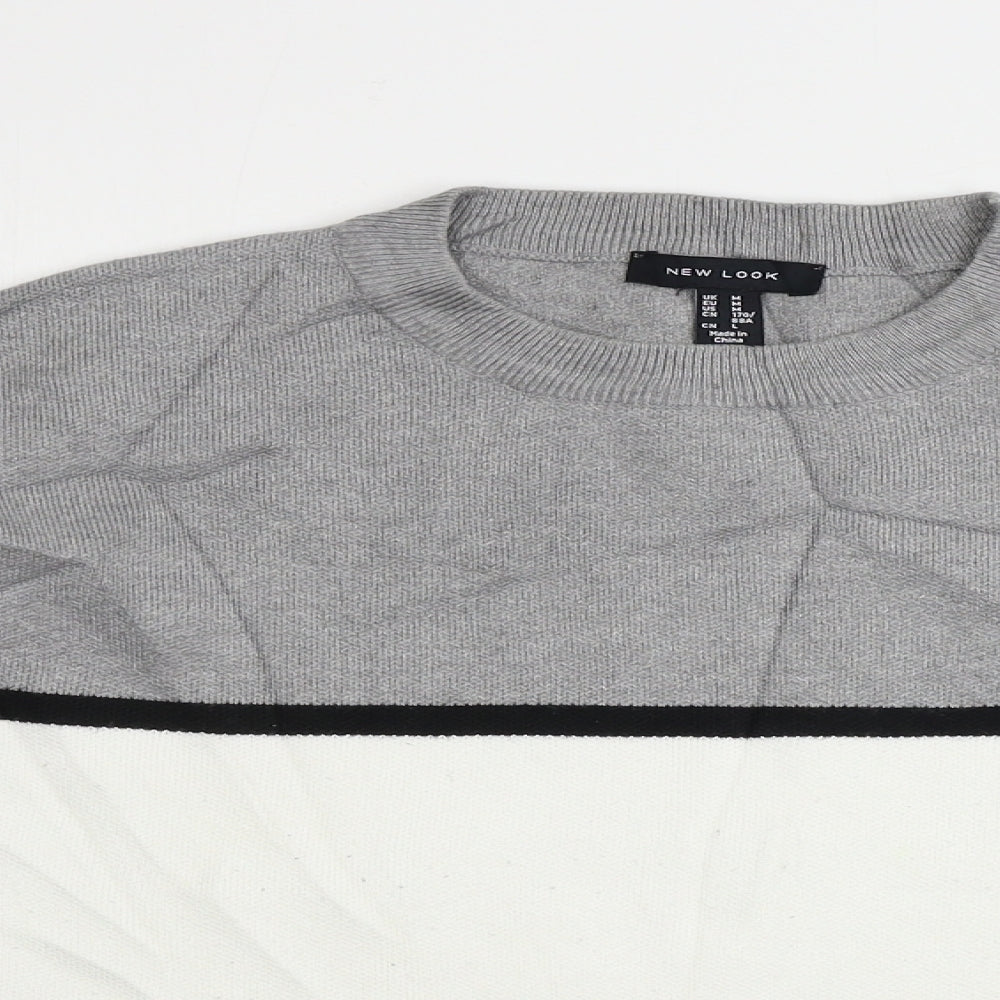 Womens UK Size M New Look Grey Pullover Jumper