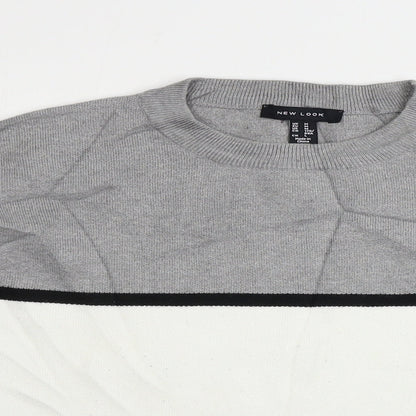 Womens UK Size M New Look Grey Pullover Jumper