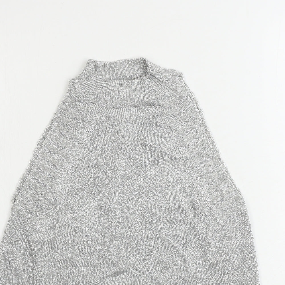 Womens UK Size S Topshop Grey Henley Jumper