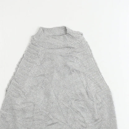 Womens UK Size S Topshop Grey Henley Jumper