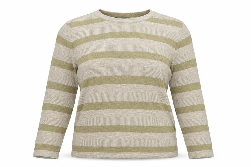 Marks & Spencer  Womens Beige Striped  Pullover Jumper Size 14