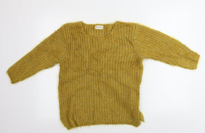 Womens UK Size 8 Marks and Spencer Yellow Pullover Jumper