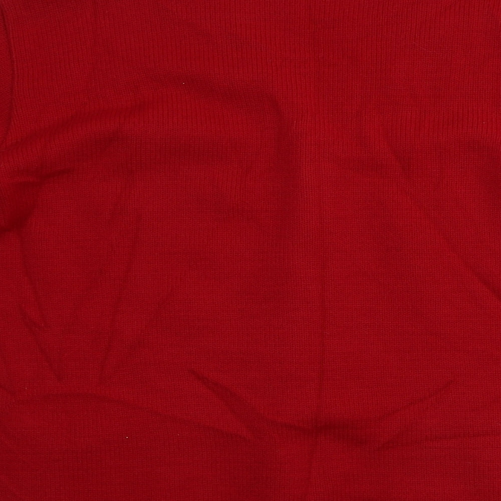 Womens UK Size M Florida Red Cardigan Jumper