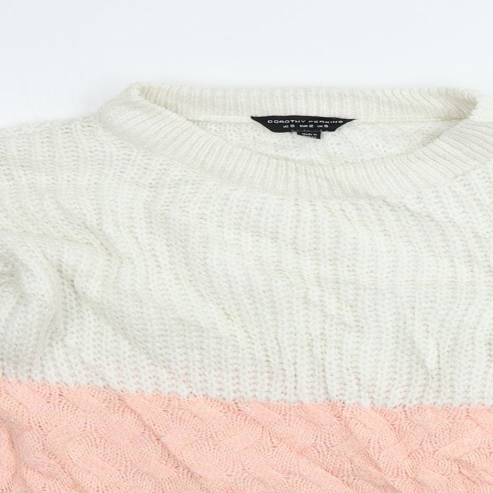 Womens UK Size S Dorothy Perkins Pink Pullover Jumper