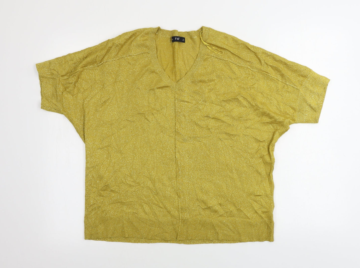 F&F  Womens Yellow   Pullover Jumper Size 8