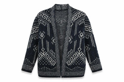 strella Womens Black Geometric  Cardigan Jumper Size 12