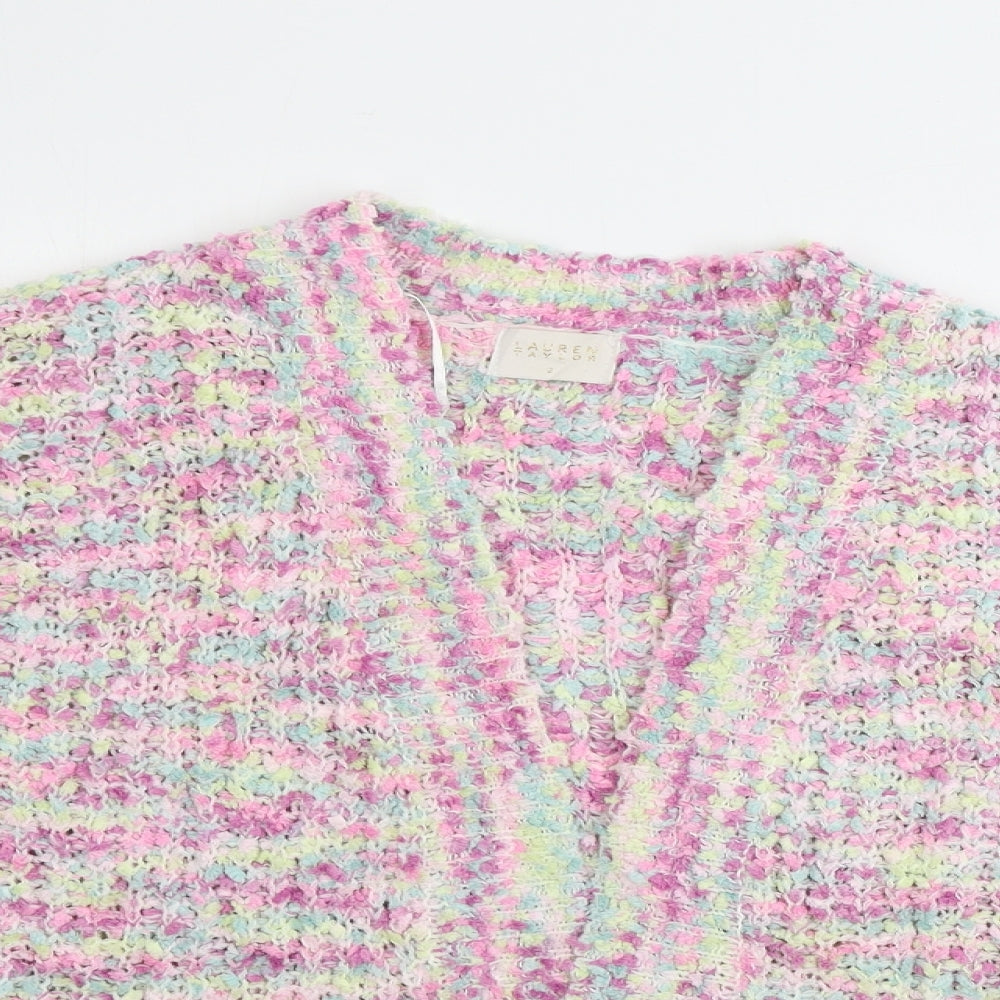 Womens UK Size S Lauren Taylor Pink Cardigan Jumper