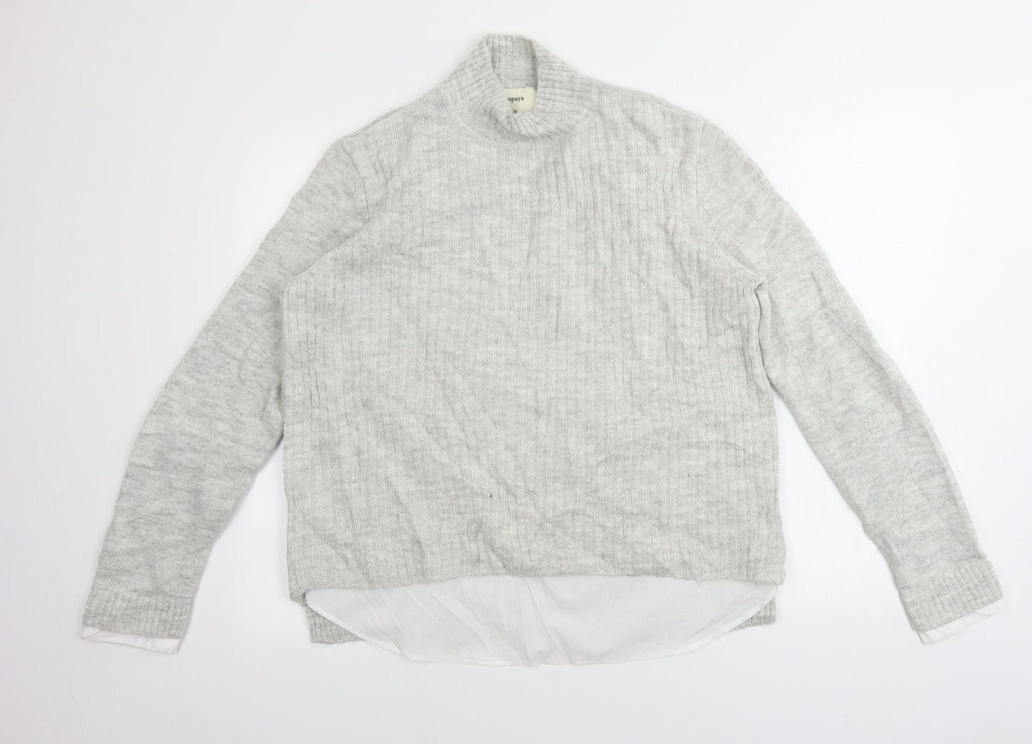 Womens UK Size L Papaya Grey Pullover Jumper