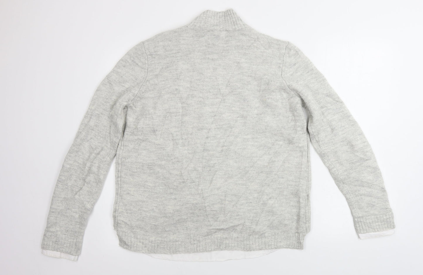 Womens UK Size L Papaya Grey Pullover Jumper