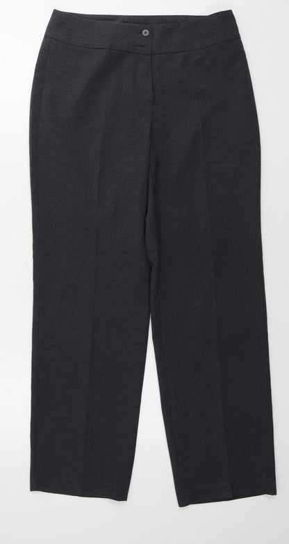 Womens UK Size 10 Marks and Spencer Regular Fit  Grey Trousers