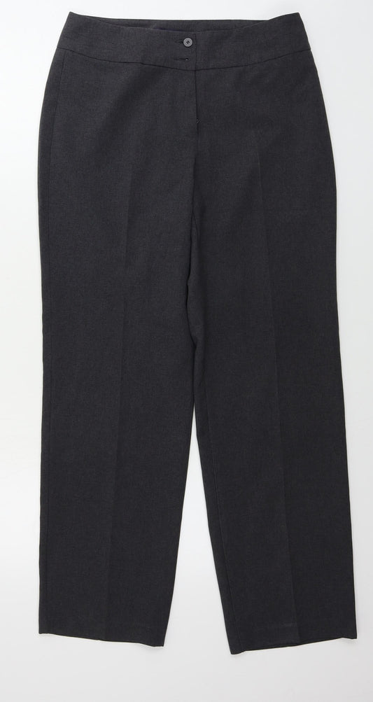 Womens UK Size 10 Marks and Spencer Regular Fit  Grey Trousers