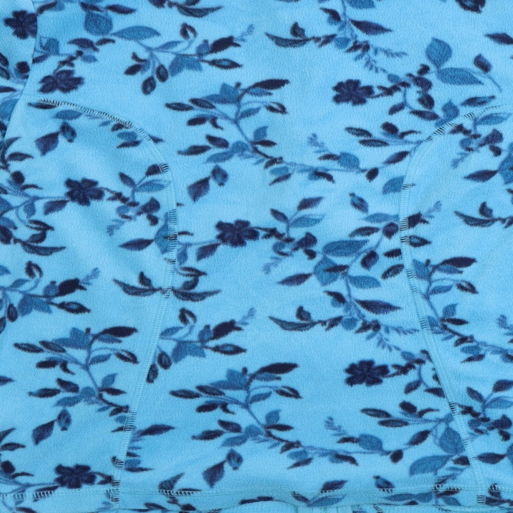 TU Womens Blue Floral  Jacket Coatigan Size 10