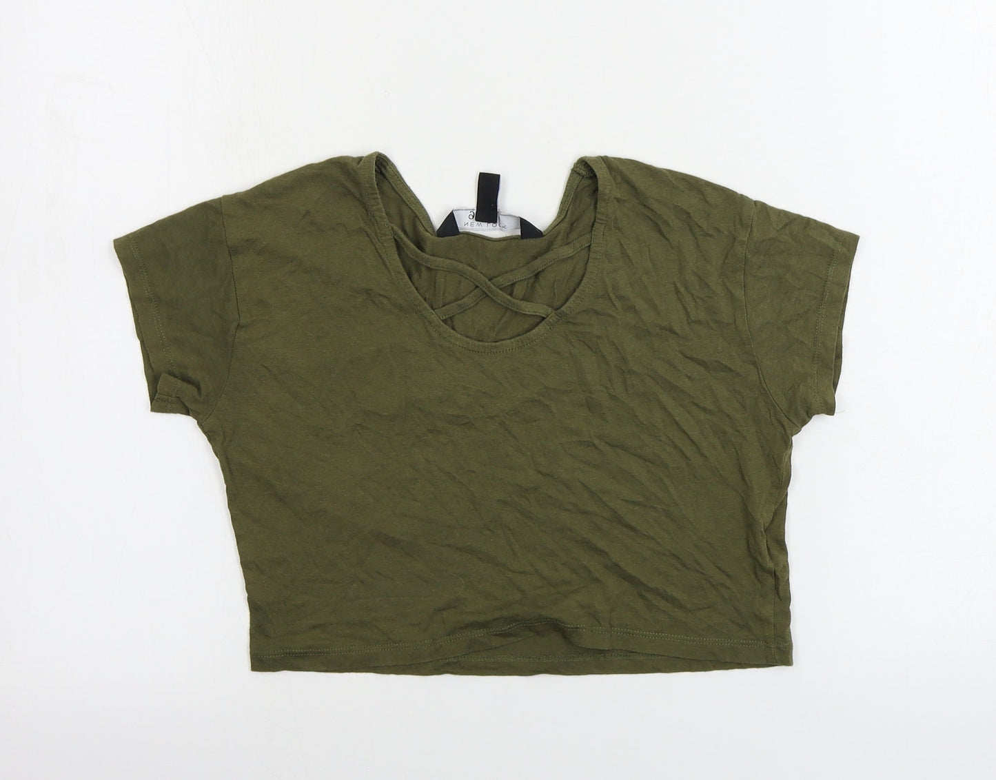 New Look  Girls Green   Cropped T-Shirt Size 9 Years
