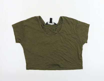 New Look  Girls Green   Cropped T-Shirt Size 9 Years