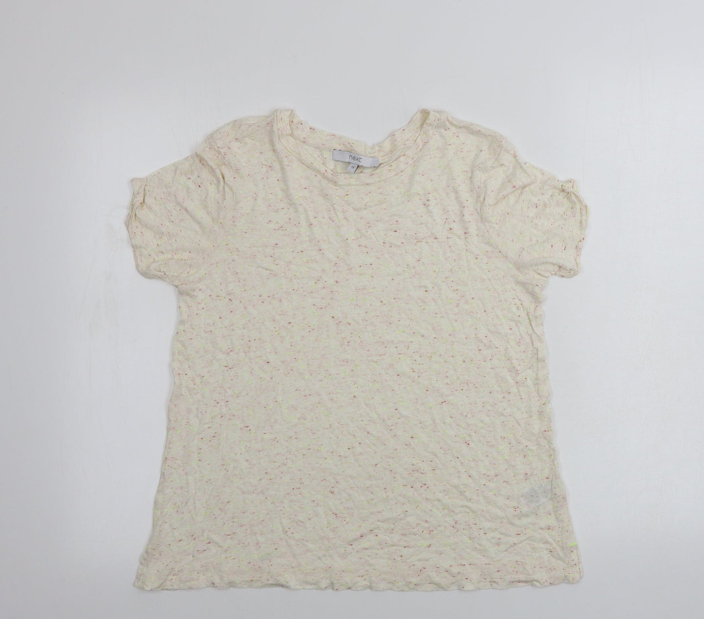 Womens UK Size 12 NEXT Beige Basic T-Shirt