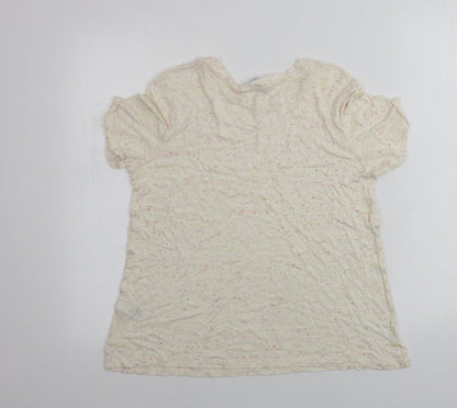 Womens UK Size 12 NEXT Beige Basic T-Shirt