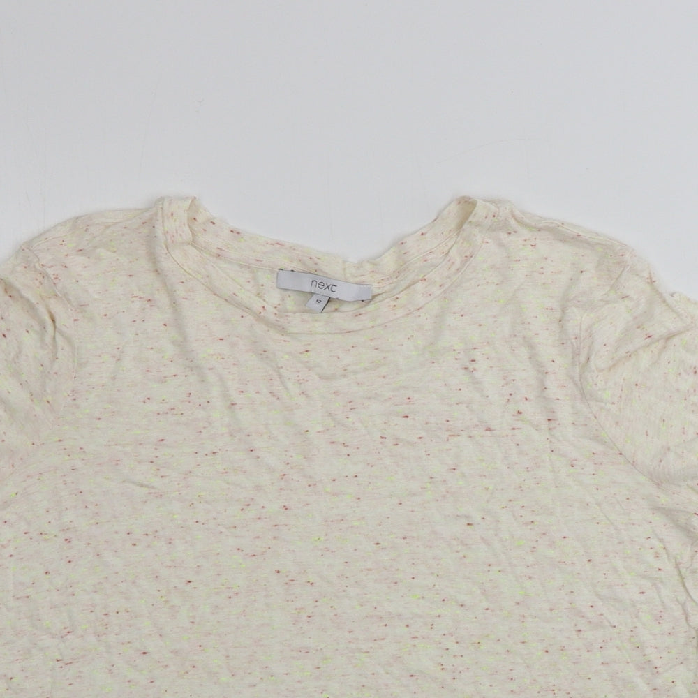 Womens UK Size 12 NEXT Beige Basic T-Shirt