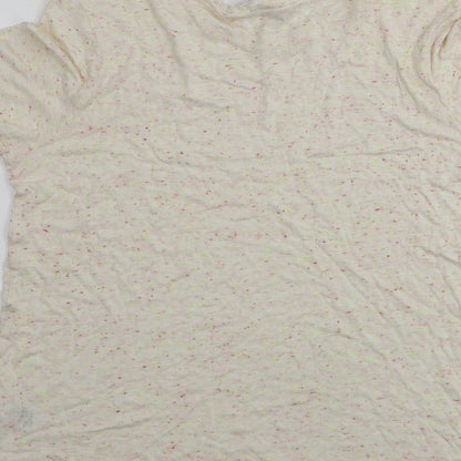 Womens UK Size 12 NEXT Beige Basic T-Shirt