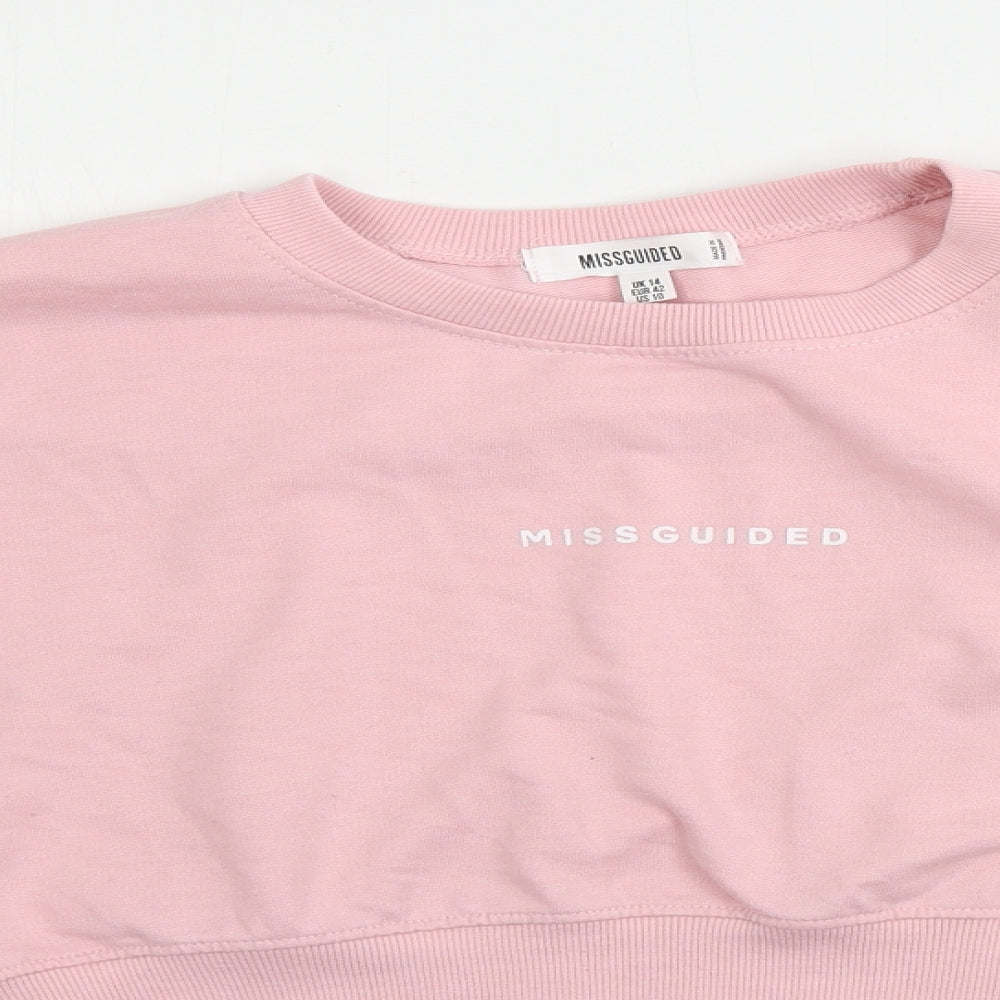 Womens UK Size 14 Missguided Pink Pullover Jumper