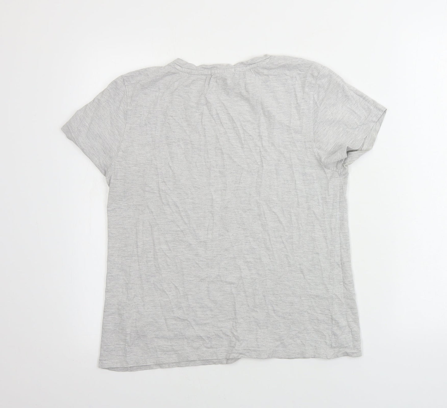 Womens UK Size S New Look Grey Basic T-Shirt