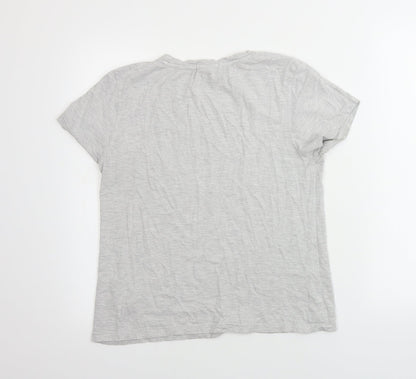 Womens UK Size S New Look Grey Basic T-Shirt