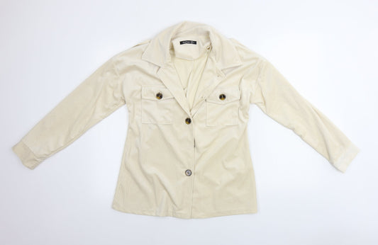 Boohoo  Womens Beige   Jacket Blazer Size 8