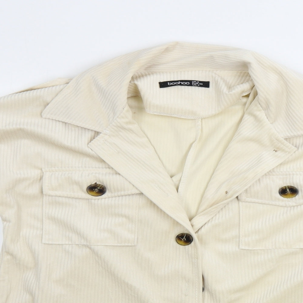 Boohoo  Womens Beige   Jacket Blazer Size 8
