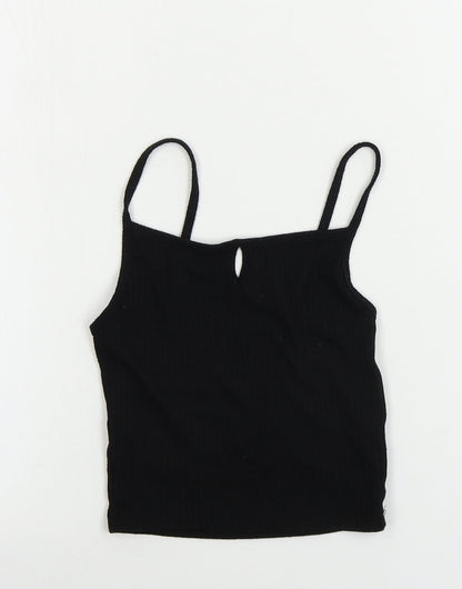 Primark  Womens Black   Cropped T-Shirt Size 4