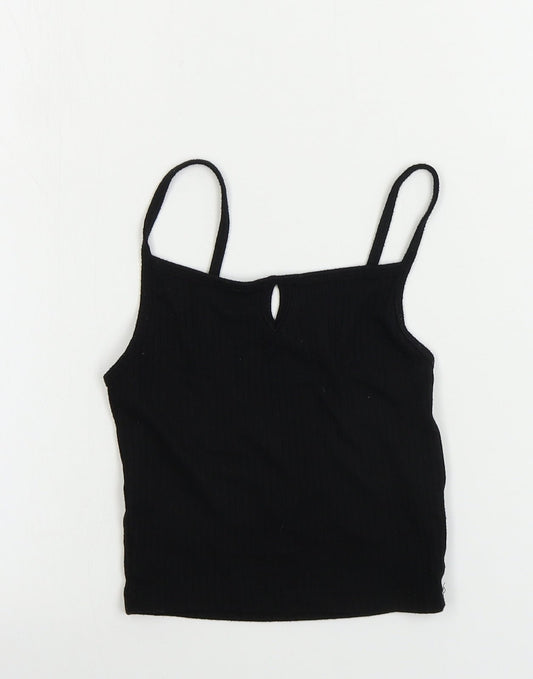 Primark  Womens Black   Cropped T-Shirt Size 4