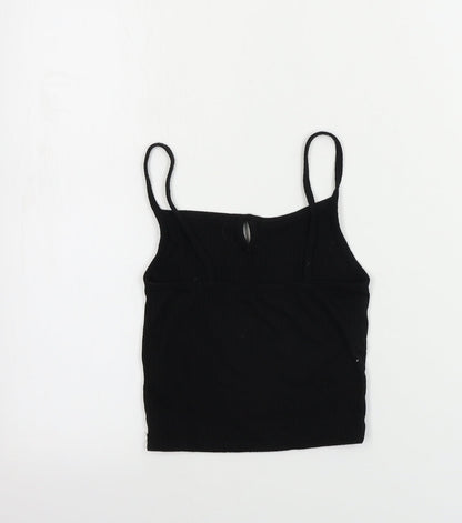 Primark  Womens Black   Cropped T-Shirt Size 4