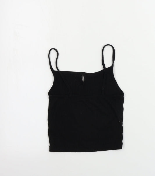 Primark  Womens Black   Cropped T-Shirt Size 4
