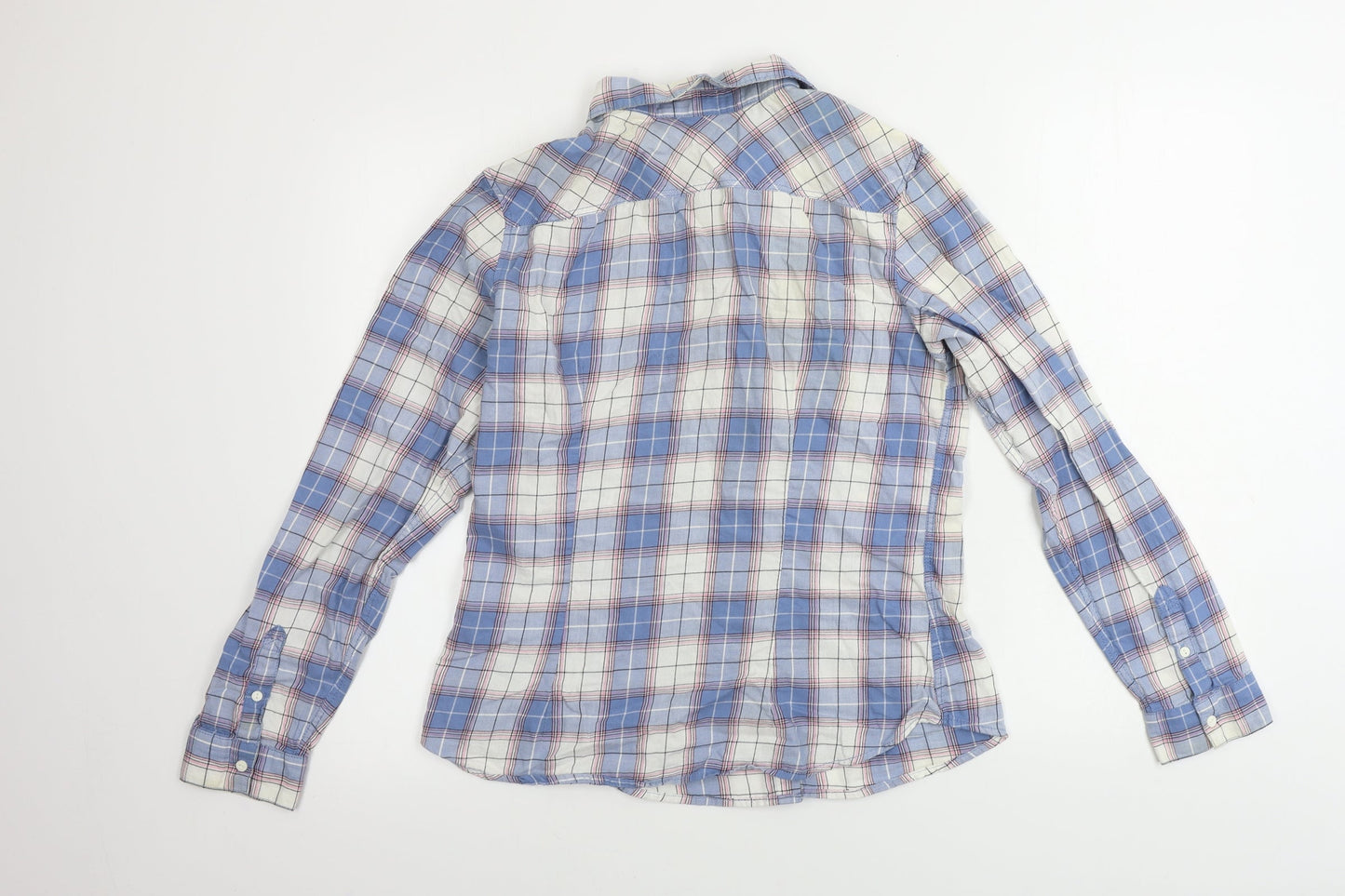Womens UK Size 16 H&M Blue Basic Button-Up