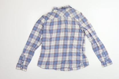 Womens UK Size 16 H&M Blue Basic Button-Up