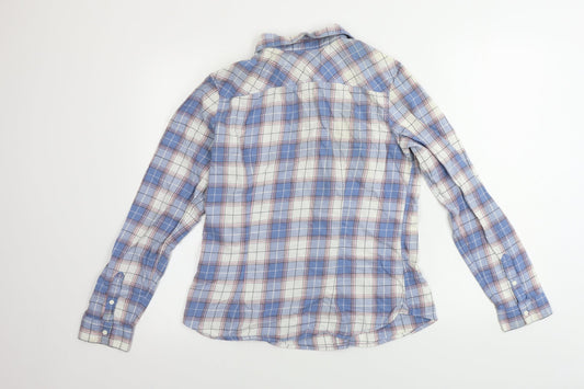 Womens UK Size 16 H&M Blue Basic Button-Up