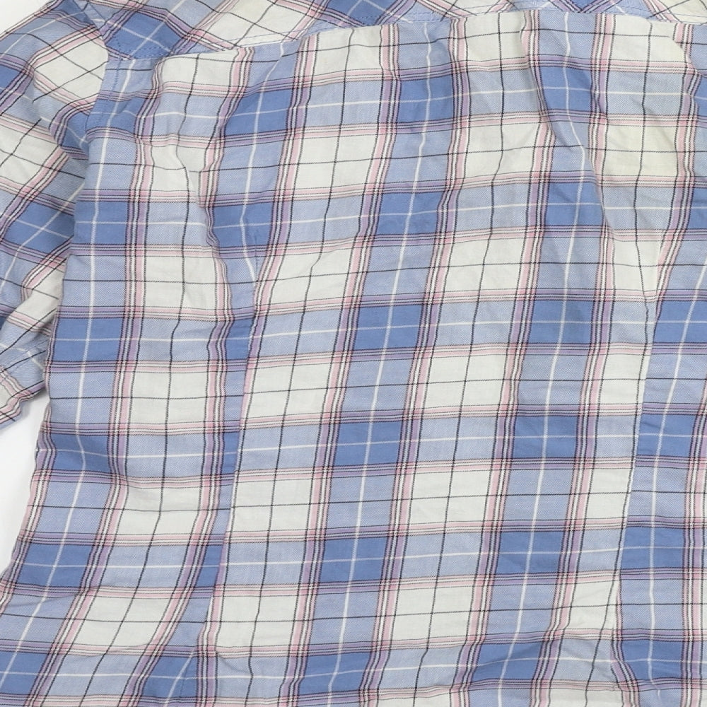 Womens UK Size 16 H&M Blue Basic Button-Up