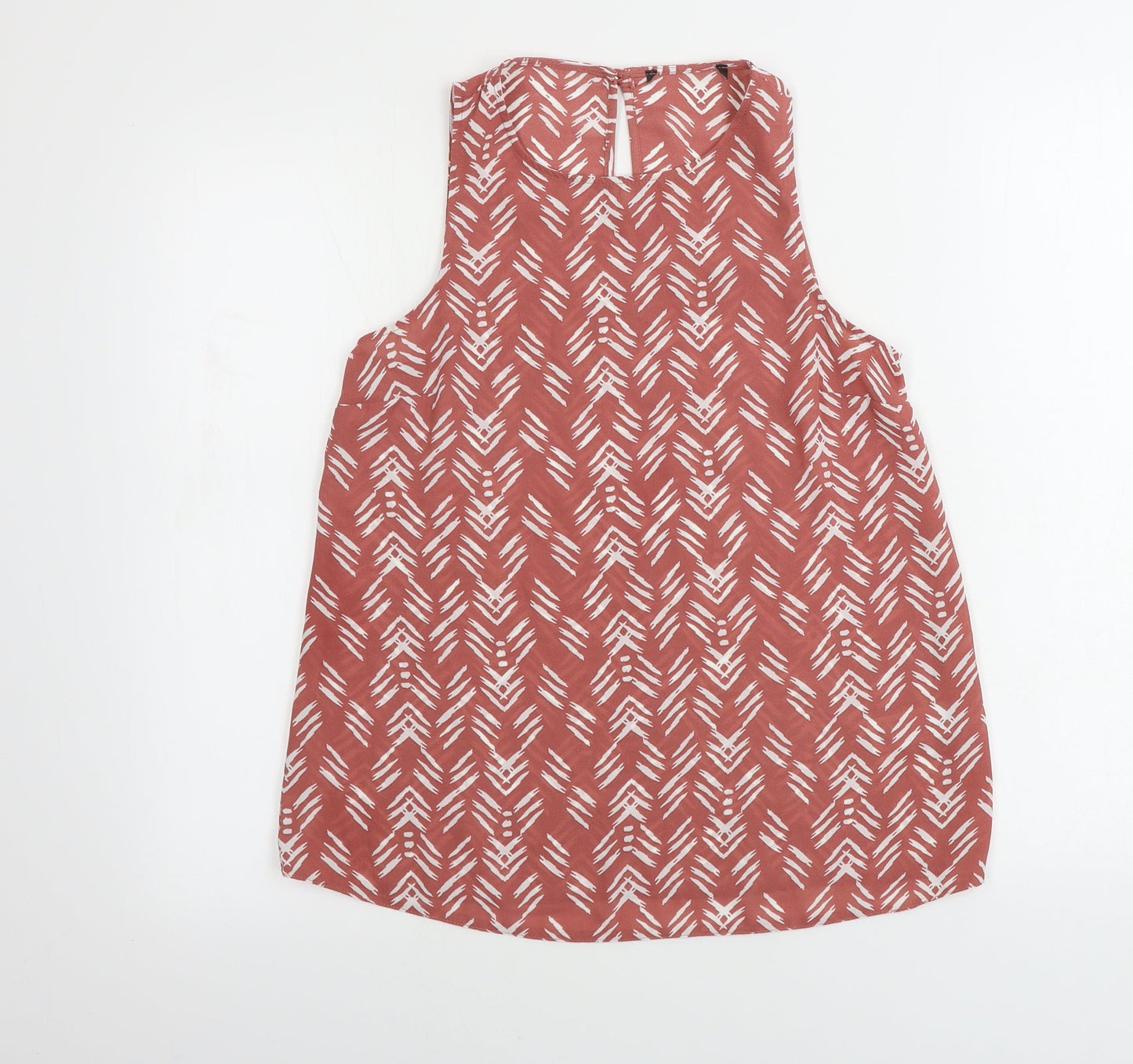 Primark  Womens Pink Geometric  Basic T-Shirt Size 6